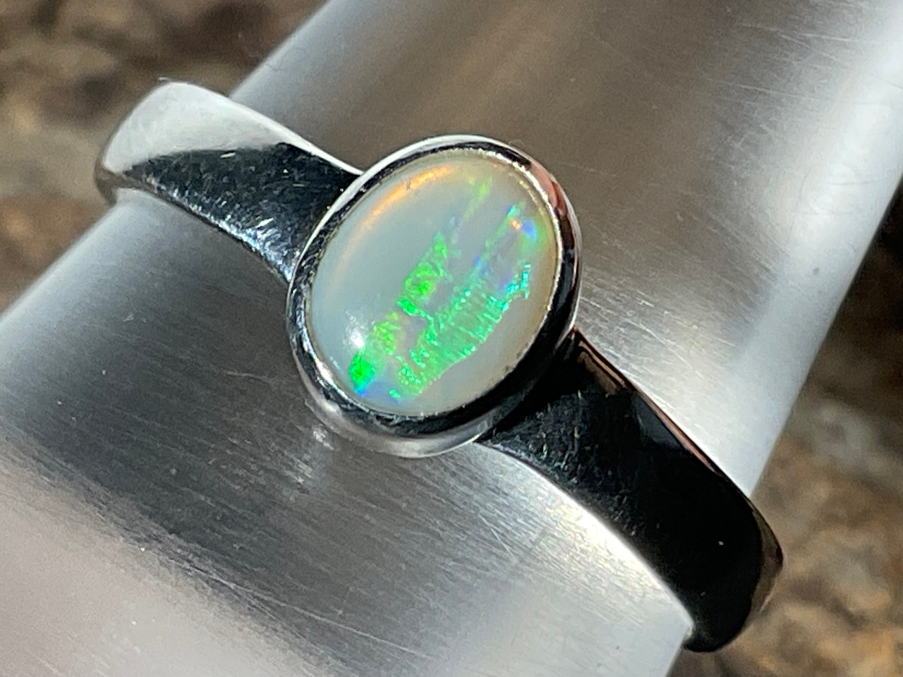 Natural Australian Coober Pedy Opal Ring 13.60 Carat